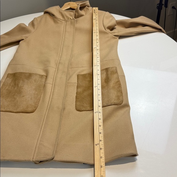 Club Monaco Ryan Italian Wool Hooded Camel Coat - Picture 10 of 14